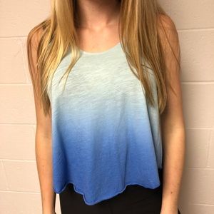 PINK tank top. S. Blue